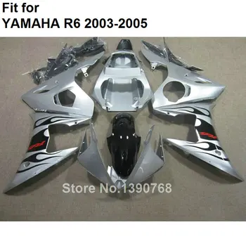 Naujų Motociklų Lauktuvės Komplektas YAMAHA YZF R6 2003 2004 2005 Sidabro Plastiko Purvasargiai Nustatyti R6 03 04 05 HZ86