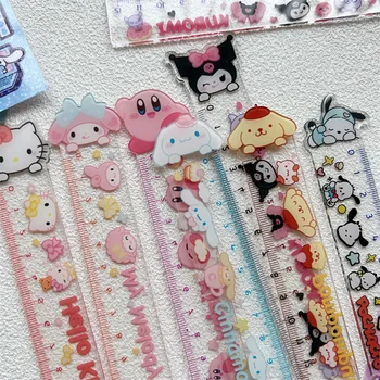 15cm Tiesiai Valdovų Sanrio Anime Hello Kitty Melodiją, Plastikiniai Valdovas Piešimo Valdovų Vaikams, Studentams Office Mokyklos Raštinės reikmenys