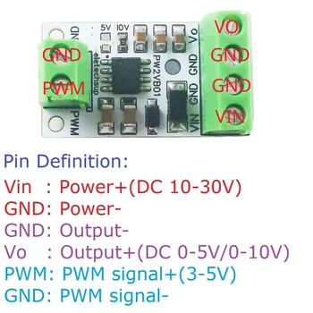 4PCS 0-5V/0-10V Dažnio, Įtampos Modulis PWM į DAC Keitiklis PLC MCU FPGA Analoginis IO Plėtros Valdybos Signalo Generatorius