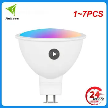 1~7PCS WIFI Smart Pritemdomi Lemputė GU10 MR16 RGB C+W LED Šviesos Paramos Alexa Asistento Valdymo Balsu
