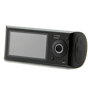 1280 x 480 Brūkšnys Kamera 2 7 Transporto priemonės, Automobilių DVR Kamera Vaizdo įrašymo Brūkšnys Cam G-Sensor GPS Dvigubo Objektyvo Kamera Automobilio skaitmeniniai vaizdo įrašymo įrenginiai