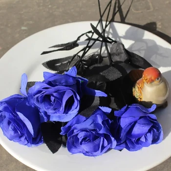 MissDeer 1PC ne didesnis kaip 36 cm Dirbtinės Gėlės Silks Black Rose Netikrą Fower Vestuvių Stalo Kambario Šalis 