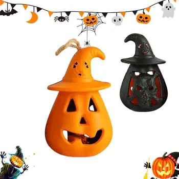 Jack O Lantern Moliūgų Helovinas Moliūgų Žibintų Su LED Šviesos Handheld Led Šviesos Atostogų Haunted House Halloween Party Bar