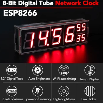 ESP8266 Tinklo Laikrodis Komplektas 1.2 colio 8-bitų Skaitmeninis Vamzdžio 