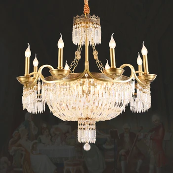 Europos Stiliaus Dizainas Kambarį Kristalų Vario Pakabukas Šviesos Prancūzų Prabangos Modelis Kambario, Miegamojo, Žalvario Šviestuvai