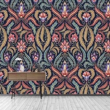 Custom Foto Tapetai Europos Senovinių Gėlių Freskomis Kambarį Miegamojo Sofa-lova, TV Foną, Sienos Popieriaus 3D Sienos Freska