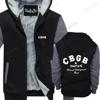 Vyrai storio hoodies puloveris CBGB OMFUG hoodies Punk Rock CBs Požeminės šiltą bliuzoną homme didesnio dydžio