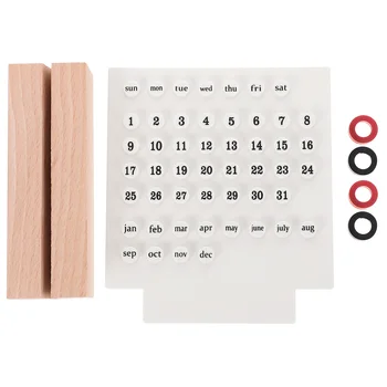 Medienos Amžiną Kalendorių Montessori Kalendorius Mielas Stalinis Kalendorius Reguliuojamas Savaitę, Mėnesį, Dieną, Langas Kalendoriaus Namų Biuro Stalas