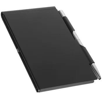 Metalo Mažų Notepad Mini Notepad Maža Kišenė Notepad Metalo Pastaba Atveju Pen Office Nešiojamieji kompiuteriai