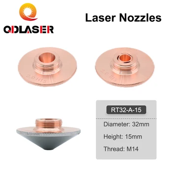 QDLASER Raytools Lazerio antgaliai Dia.32mm H15 Kalibro 0.8-6.0 Vieno/Dviejų Sluoksnių Lazeriu, Antgaliai, fiber optic pjaustymo mašinos