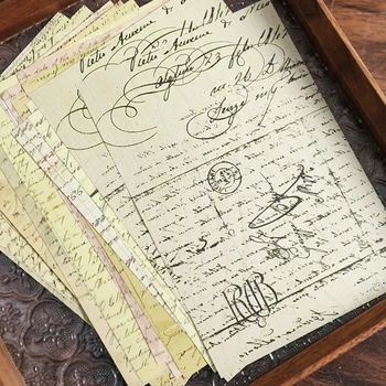 30 Vnt. Senovinių Klasikinių Laiškų Popieriaus pagaminti Deco Raštinės Scrapbooking Korteles Žurnalinė 