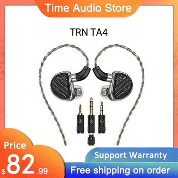 TRN TA4 2BA+2DD Knowles Hibridas-Ear Ausinės/Ausinės HiFi Bass Garsas High Fidelity for Smartphones/VNT Nauja siunta