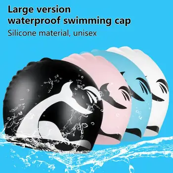 Praktiniai Suaugusiųjų Plaukti Skrybėlę Vandeniui Apsaugoti Ausis Lengvas Silikono Medžiaga Plaukimo Skrybėlę