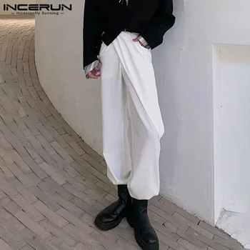 INCERUN 2023 korėjos Stiliaus Gražus Vyrų Kelnės Mados Netinkamų Projekto Pantalons Atsitiktinis Vyras vientisos Spalvos Visas rungtynes, Kelnės, S-5XL