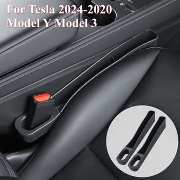 2VNT Tesla Model Y Modelis 3 2024-2020 TPE Sėdynės Spragą Užpildo Organizatorius Auto Konsolės Pusėje Papildomų Saugojimo Modelio Y Sėdynės Siauras Langelis