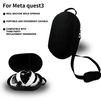 Nešiojamų EVA Kelionės Dirželis Saugojimo Krepšys Meta Quest 3 Atveju Dėžutė su peties dirželis G8D6