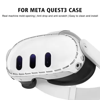 Meta Quest 3 VR Šalmas Apsauginis Dangtelis Aišku, TPU Atvejais Raštas Dulkėms Už Oculus Meta Quest3 VR Akinius Accessori W6S5