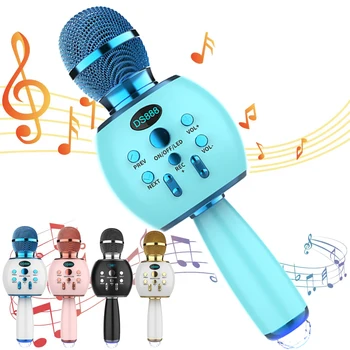 Kišeninis Bluetooth Mikrofonas DS888 Karaoke, LED Mirksi Belaidis Garsiakalbis Viena Mašina Gimtadienio, Kalėdų Vakarėlį Dovana Vaikams