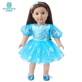 Lėlės drabužių 45cm Amerikos lėlės China sijonas Nėrinių suknelė Mergina dovana