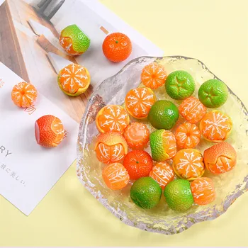 15VNT Puikus Modeliavimo Vaisių Apelsinų Dervos Puošyba, Dekoravimas 