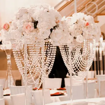 Stalo dekoro ovalo formos akrilo vestuvių gėlių lentelė