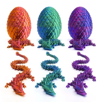 Žuvų Bakas Kraštovaizdžio Dekoro 3D Atspausdintas Drakonas Kiaušinių Kilnojamojo Sujungta Perlas Kristalų Drakonas 3D Sujungtas Žaislas Autizmas ADHD Vaikas Dovana