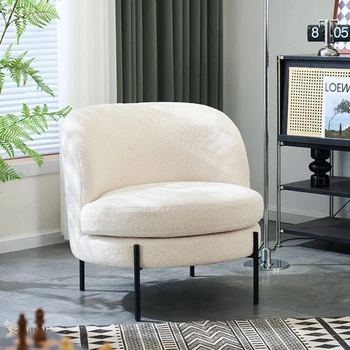 Kaklo Pagalvė Prabanga Kėdės Valgomojo Modernaus Dizaino Vieno Šiaurės Lounge Kėdės Grindų Mielas Baltas Cadeira Baldai Gyvenamasis Kambarys