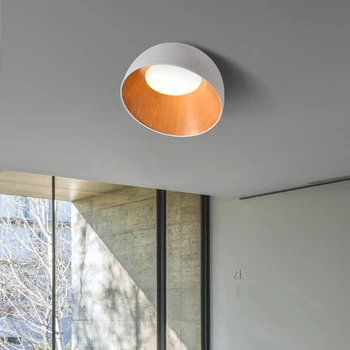 Šiuolaikinės Paprasta Medienos LED Šviestuvo Šviesos Balkonas Koridoriaus Kūrybos Woodgrain Patalpų Lempos Miegamojo Šviestuvai Šiltai arba šaltai balta