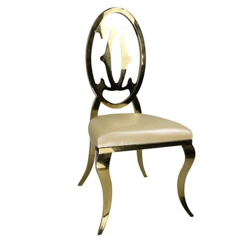 Nerūdijančio plieno didina dizaino modelis atgal juodos spalvos valgomojo kėdę, renginių balto aukso lauko vestuvių kėdės