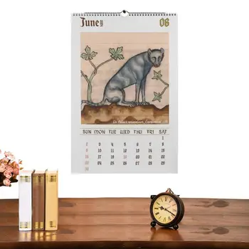 Juokingi Kačių Kalendoriaus 2024 Hangable Negraži Katė Mėnesio Sieninis Kalendorius Su Kačių Nuotraukų, Pet Kalendorius Sienos Meno Dekoro Kambarį