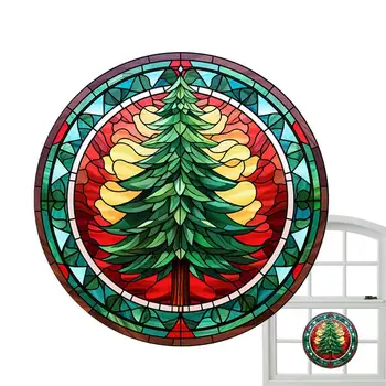 Kalėdiniai Langų Lipdukai, Medis, Tvirtai Laikosi Už Lango Žiema Statinio Langą Tvirtai Laikosi Kalėdiniai Langų Lipdukai Stiklo Kalėdų