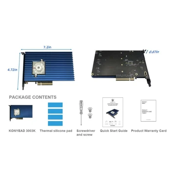 PCIe M. 2 NVME 2280 SSD Parama 4 Disko Minkštas Masyvo Plėtros Kortelę 64Gbps