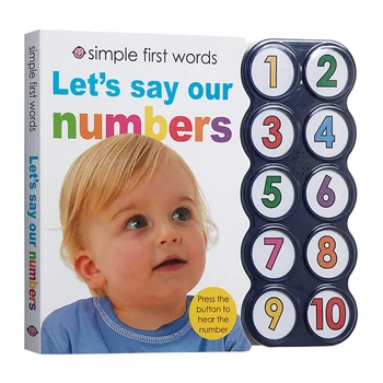 Paprasta Pirmieji Žodžiai, Tarkime, Mūsų Numeriai,1-10Nubers Baby Vaikų knygos metų 1 2 3, anglų paveikslėlių knygą 9780312508784
