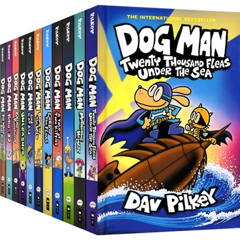 Originali Šuo Vyras Detektyvas Šuo Tūrio 1-11 anglų kalba kietais viršeliais Humoro Komiksai Full Vaikų Grožinės literatūros Istorija, Manga Knyga Dovanų