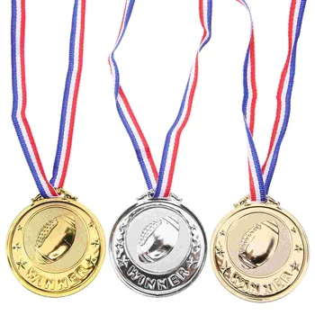3pcs Dekoratyvinis Medalis Sporto Žaidimas Kabinti Medalį Turas Atlygį Medalis su Kaspinu