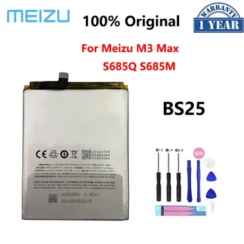 100% Originalus 4100mAh BS25 Baterija Meizu Meilan M3 Max S685Q S685M Pakeitimo Telefono Baterijų Bateria