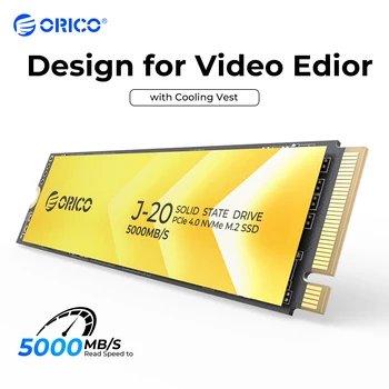 ORICO M. 2 NVMe PCIe SSD 4.0 NVMe Gen4 x4 Vidinio Kietojo Disko M. 2 M Klavišą 2280mm SSD w/ Vėsinimo Liemenė dėl Turinio Kūrėjai