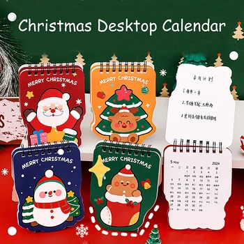 2024 m. Studentų Desktop Mini Kalėdų Kalendoriaus Mielas Animacinių filmų Check-in Kalendorius Kawaii Notepad Mokyklos Raštinė Raštinės Prekes