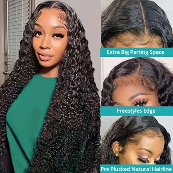 13x4 HD Skaidrus Nėriniai Priekiniai Žmogaus Plaukų Perukai už juodaodžių Moterų 10A 180% Denisty Garbanotas Nėriniai Priekiniai Perukai Žmogaus Plaukų Prieš Nupeštos