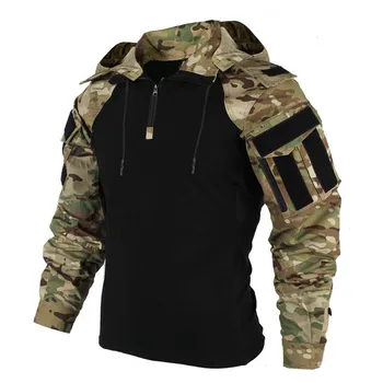 JAV Armijos CP Kamufliažas Multicam Karinės Kovos T-Shirt Vyrai Taktinis Marškinėliai Airsoft Dažasvydis Kempingas Medžioklės Drabužių