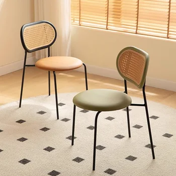 Dizaineris Gražus Valgomojo Kėdės Metalo Europos Wipeable Madinga Valgomojo Kėdės Modernūs, Prabangūs Cadeiras De Jantar Lauko Baldai